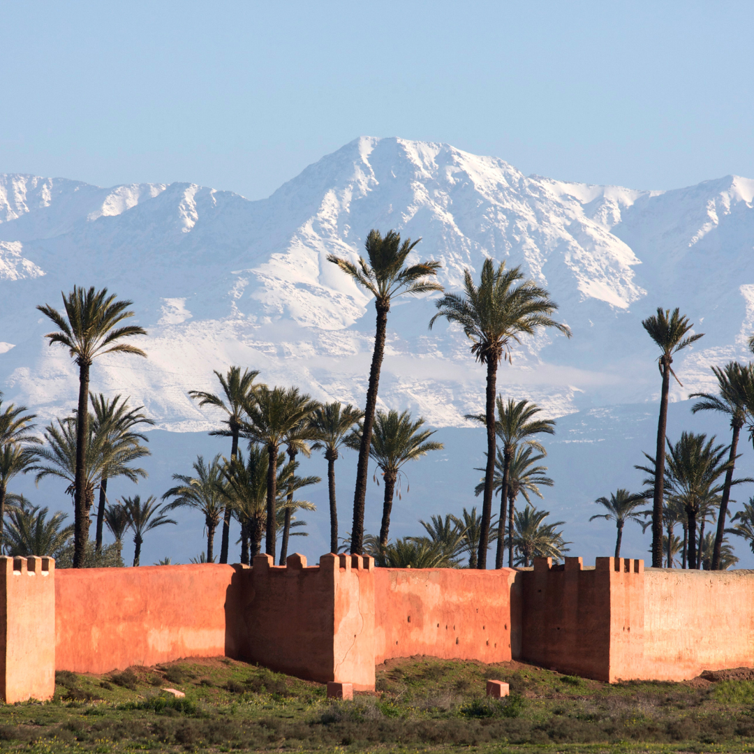 Montagnes enneigées de l'Atlas - Maroc